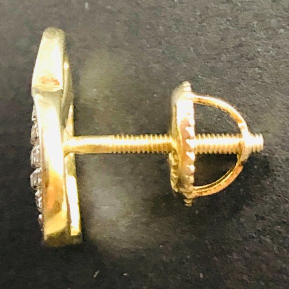 Diamond Heart-shaped Earrings with Sterling Silver - GND Designer - 2.3 Grams - Picture 12 of 12